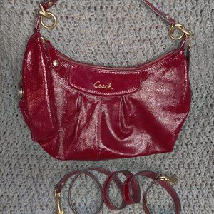 Coach Ashley Patent Hobo F20452 Crimson Red
